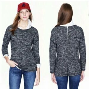 J.Crew Jaspe cozy tunic gray zipper sweatshirt size xsmall